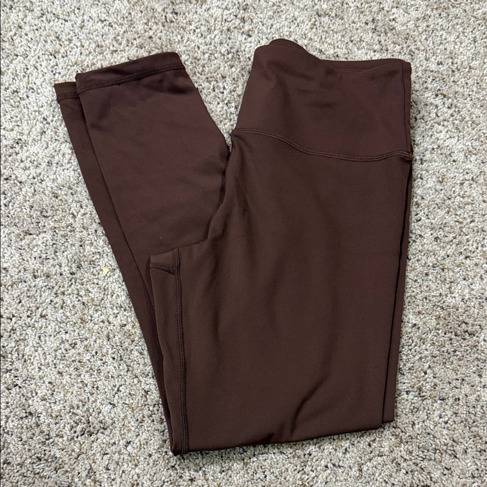 High-Waist Brown Women's Leggings EUC size 6-8 Medium